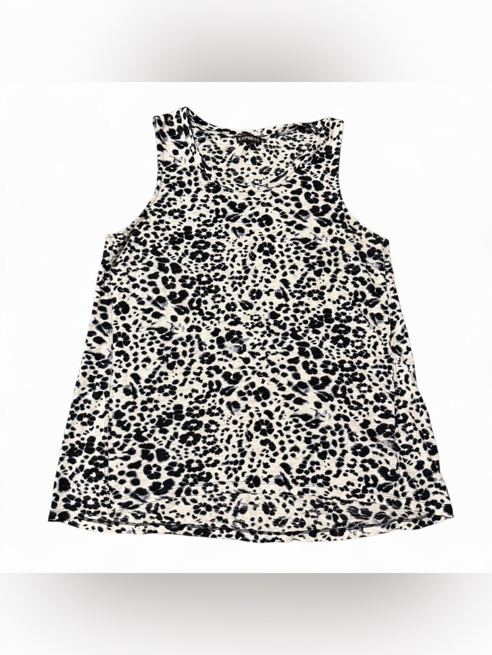 Express Black & White Leopard Print Tank top